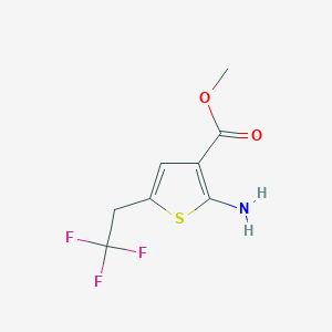molecular formula C8H8F3NO2S B2891076 Methyl 2-amino-5-(2,2,2-trifluoroethyl)thiophene-3-carboxylate CAS No. 1084625-20-6