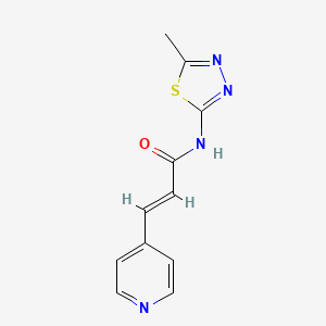 (E)-N-(5-methyl-1,3,4-thiadiazol-2-yl)-3-(pyridin-4-yl)acrylamide