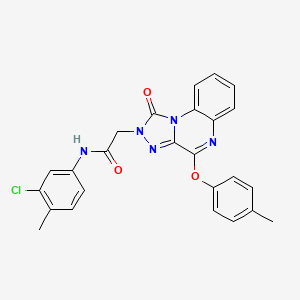 molecular formula C25H20ClN5O3 B2891090 N-(3-chloro-4-methylphenyl)-2-[4-(4-methylphenoxy)-1-oxo-1H,2H-[1,2,4]triazolo[4,3-a]quinoxalin-2-yl]acetamide CAS No. 1189903-43-2