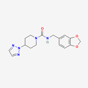 molecular formula C16H19N5O3 B2891111 N-[(2H-1,3-benzodioxol-5-yl)methyl]-4-(2H-1,2,3-triazol-2-yl)piperidine-1-carboxamide CAS No. 2201253-33-8