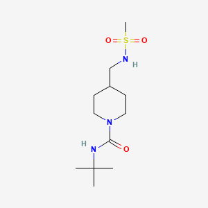molecular formula C12H25N3O3S B2891164 N-tert-butyl-4-(methanesulfonamidomethyl)piperidine-1-carboxamide CAS No. 1235636-03-9