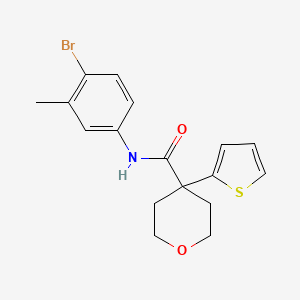 molecular formula C17H18BrNO2S B2891170 N-(4-bromo-3-methylphenyl)-4-(thiophen-2-yl)oxane-4-carboxamide CAS No. 877651-29-1