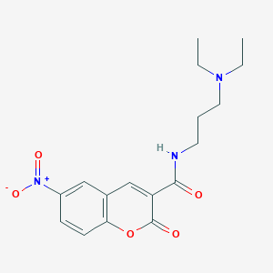 molecular formula C17H21N3O5 B2891202 N-(3-(diethylamino)propyl)-6-nitro-2-oxo-2H-chromene-3-carboxamide CAS No. 825599-71-1