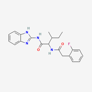 molecular formula C21H23FN4O2 B2891209 N-(1H-1,3-BENZODIAZOL-2-YL)-2-[2-(2-FLUOROPHENYL)ACETAMIDO]-3-METHYLPENTANAMIDE CAS No. 1236264-71-3
