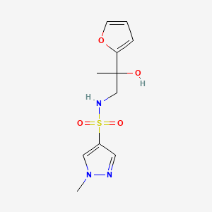 molecular formula C11H15N3O4S B2891238 N-(2-(furan-2-yl)-2-hydroxypropyl)-1-methyl-1H-pyrazole-4-sulfonamide CAS No. 1790199-09-5