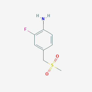 molecular formula C8H10FNO2S B2891249 2-fluoro-4-(methanesulfonylmethyl)aniline CAS No. 1525122-54-6