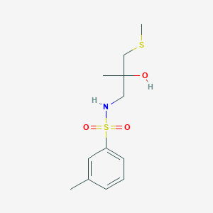 molecular formula C12H19NO3S2 B2891254 N-(2-hydroxy-2-methyl-3-(methylthio)propyl)-3-methylbenzenesulfonamide CAS No. 1396768-87-8