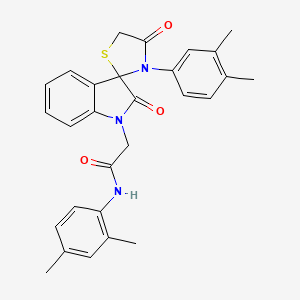 molecular formula C28H27N3O3S B2891260 N-(2,4-dimethylphenyl)-2-(3'-(3,4-dimethylphenyl)-2,4'-dioxospiro[indoline-3,2'-thiazolidin]-1-yl)acetamide CAS No. 893786-58-8