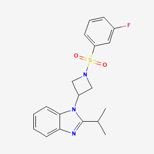 1-[1-(3-Fluorophenyl)sulfonylazetidin-3-yl]-2-propan-2-ylbenzimidazole