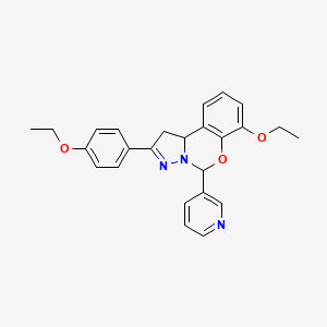 7-ethoxy-2-(4-ethoxyphenyl)-5-(pyridin-3-yl)-5,10b-dihydro-1H-benzo[e]pyrazolo[1,5-c][1,3]oxazine