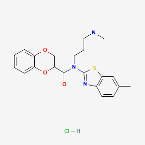 N-(3-(dimethylamino)propyl)-N-(6-methylbenzo[d]thiazol-2-yl)-2,3-dihydrobenzo[b][1,4]dioxine-2-carboxamide hydrochloride