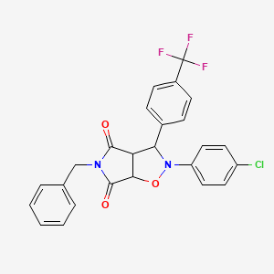 5-benzyl-2-(4-chlorophenyl)-3-(4-(trifluoromethyl)phenyl)dihydro-2H-pyrrolo[3,4-d]isoxazole-4,6(5H,6aH)-dione