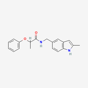 molecular formula C19H20N2O2 B2891291 N-[(2-methyl-1H-indol-5-yl)methyl]-2-phenoxypropanamide CAS No. 852136-67-5