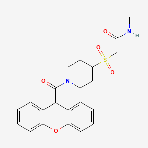 B2891296 2-((1-(9H-xanthene-9-carbonyl)piperidin-4-yl)sulfonyl)-N-methylacetamide CAS No. 1797838-07-3