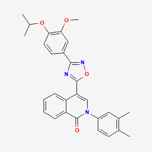 2-(3,4-dimethylphenyl)-4-(3-(4-isopropoxy-3-methoxyphenyl)-1,2,4-oxadiazol-5-yl)isoquinolin-1(2H)-one