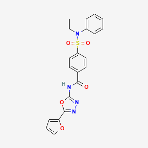 4-[ethyl(phenyl)sulfamoyl]-N-[5-(furan-2-yl)-1,3,4-oxadiazol-2-yl]benzamide
