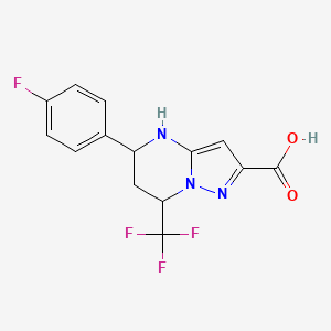 5-(4-Fluorophenyl)-7-(trifluoromethyl)-4,5,6,7-tetrahydropyrazolo[1,5-a]pyrimidine-2-carboxylic acid