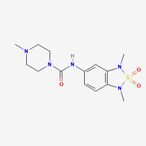 N-(1,3-dimethyl-2,2-dioxido-1,3-dihydrobenzo[c][1,2,5]thiadiazol-5-yl)-4-methylpiperazine-1-carboxamide