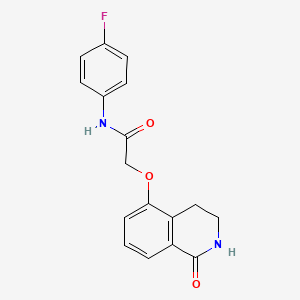 molecular formula C17H15FN2O3 B2891323 N-(4-fluorophenyl)-2-((1-oxo-1,2,3,4-tetrahydroisoquinolin-5-yl)oxy)acetamide CAS No. 886932-95-2