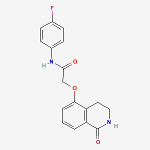 N-(4-fluorophenyl)-2-[(1-oxo-3,4-dihydro-2H-isoquinolin-5-yl)oxy]acetamide