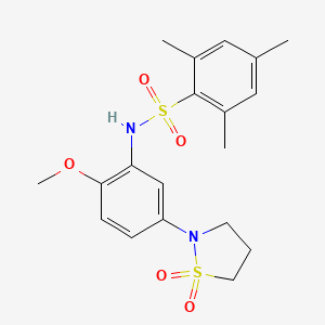 N-(5-(1,1-dioxidoisothiazolidin-2-yl)-2-methoxyphenyl)-2,4,6-trimethylbenzenesulfonamide