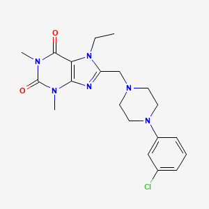 8-{[4-(3-chlorophenyl)piperazin-1-yl]methyl}-7-ethyl-1,3-dimethyl-3,7-dihydro-1H-purine-2,6-dione