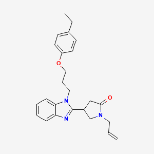 1-allyl-4-(1-(3-(4-ethylphenoxy)propyl)-1H-benzo[d]imidazol-2-yl)pyrrolidin-2-one