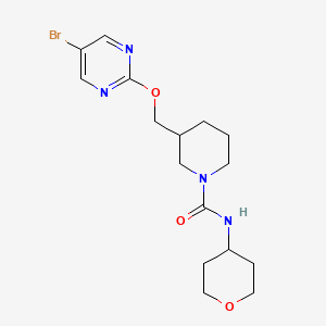 3-[(5-Bromopyrimidin-2-yl)oxymethyl]-N-(oxan-4-yl)piperidine-1-carboxamide