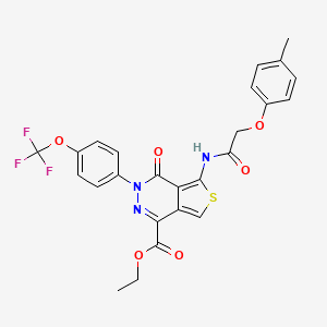Ethyl 4-oxo-5-(2-(p-tolyloxy)acetamido)-3-(4-(trifluoromethoxy)phenyl)-3,4-dihydrothieno[3,4-d]pyridazine-1-carboxylate