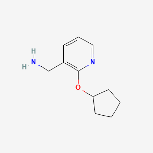 molecular formula C11H16N2O B2891371 [2-(环戊氧基)吡啶-3-基]甲胺 CAS No. 954255-06-2