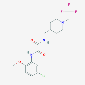 molecular formula C17H21ClF3N3O3 B2891381 N-(5-chloro-2-methoxyphenyl)-N'-{[1-(2,2,2-trifluoroethyl)piperidin-4-yl]methyl}ethanediamide CAS No. 2319719-79-2