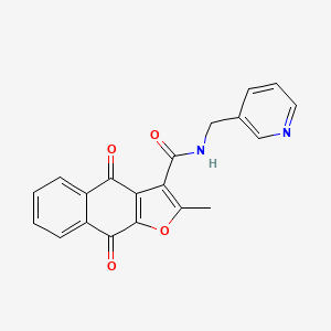 2-methyl-4,9-dioxo-N-(pyridin-3-ylmethyl)-4,9-dihydronaphtho[2,3-b]furan-3-carboxamide