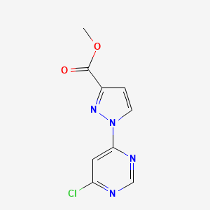 molecular formula C9H7ClN4O2 B2891401 methyl 1-(6-chloropyrimidin-4-yl)-1H-pyrazole-3-carboxylate CAS No. 1232776-83-8