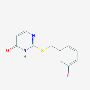 2-[(3-fluorobenzyl)sulfanyl]-6-methyl-4(3H)-pyrimidinone