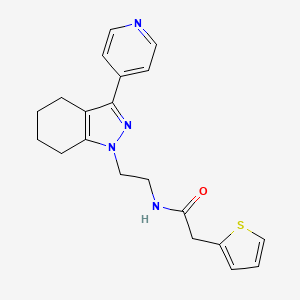 molecular formula C20H22N4OS B2891450 N-(2-(3-(pyridin-4-yl)-4,5,6,7-tetrahydro-1H-indazol-1-yl)ethyl)-2-(thiophen-2-yl)acetamide CAS No. 1797083-48-7