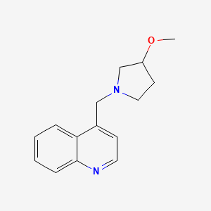 B2891452 4-((3-Methoxypyrrolidin-1-yl)methyl)quinoline CAS No. 2175979-25-4