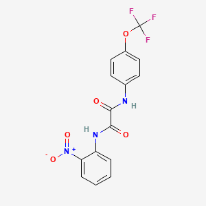 molecular formula C15H10F3N3O5 B2891486 N1-(2-nitrophenyl)-N2-(4-(trifluoromethoxy)phenyl)oxalamide CAS No. 899974-81-3