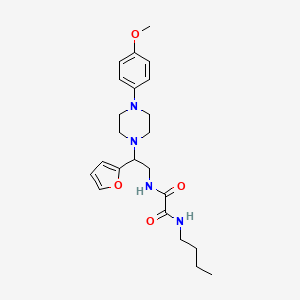molecular formula C23H32N4O4 B2891515 N-butyl-N'-[2-(furan-2-yl)-2-[4-(4-methoxyphenyl)piperazin-1-yl]ethyl]ethanediamide CAS No. 877633-64-2
