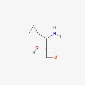 molecular formula C7H13NO2 B2891517 3-[Amino(cyclopropyl)methyl]oxetan-3-ol CAS No. 2172506-46-4