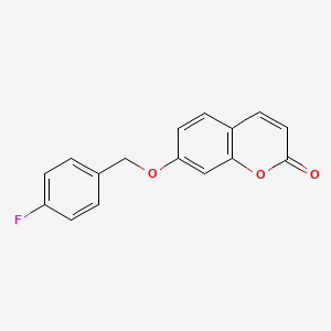 molecular formula C16H11FO3 B2891538 7-((4-fluorobenzyl)oxy)-2H-chromen-2-one CAS No. 305868-34-2