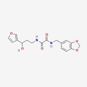 molecular formula C17H18N2O6 B2891576 N'-[(2H-1,3-benzodioxol-5-yl)methyl]-N-[3-(furan-3-yl)-3-hydroxypropyl]ethanediamide CAS No. 1428352-13-9