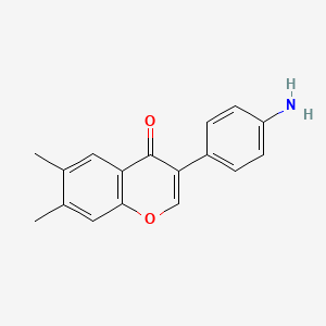 molecular formula C17H15NO2 B2891604 3-(4-aminophenyl)-6,7-dimethyl-4H-chromen-4-one CAS No. 2034157-06-5