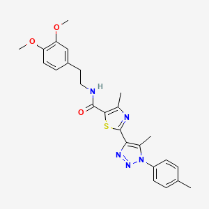 N-(3,4-dimethoxyphenethyl)-4-methyl-2-(5-methyl-1-(p-tolyl)-1H-1,2,3-triazol-4-yl)thiazole-5-carboxamide
