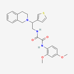 molecular formula C25H27N3O4S B2891611 N'-(2,4-dimethoxyphenyl)-N-[2-(1,2,3,4-tetrahydroisoquinolin-2-yl)-2-(thiophen-3-yl)ethyl]ethanediamide CAS No. 954644-40-7