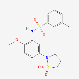 N-(5-(1,1-dioxidoisothiazolidin-2-yl)-2-methoxyphenyl)-3-methylbenzenesulfonamide