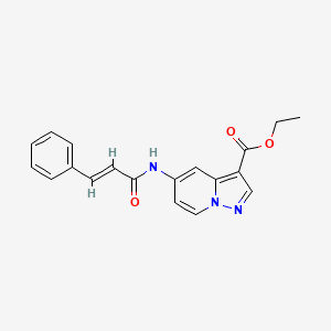 molecular formula C19H17N3O3 B2891618 Ethyl 5-cinnamamidopyrazolo[1,5-a]pyridine-3-carboxylate CAS No. 1396892-86-6