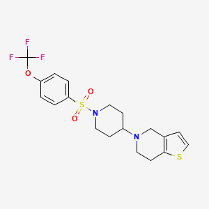 5-(1-((4-(Trifluoromethoxy)phenyl)sulfonyl)piperidin-4-yl)-4,5,6,7-tetrahydrothieno[3,2-c]pyridine