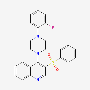 4-(4-(2-Fluorophenyl)piperazin-1-yl)-3-(phenylsulfonyl)quinoline