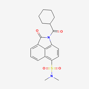 1-(cyclohexanecarbonyl)-N,N-dimethyl-2-oxo-1,2-dihydrobenzo[cd]indole-6-sulfonamide