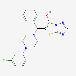 5-((4-(3-Chlorophenyl)piperazin-1-yl)(phenyl)methyl)thiazolo[3,2-b][1,2,4]triazol-6-ol